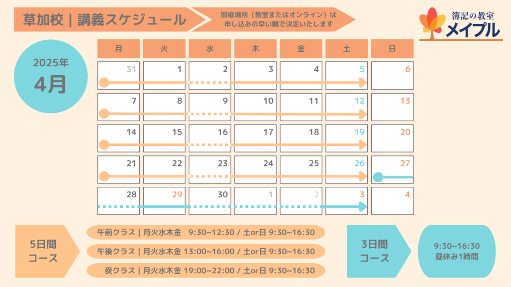 2025年4月講義スケジュール